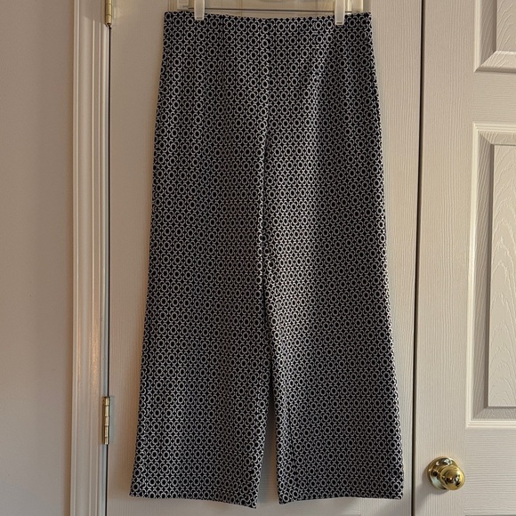 Jules & Leopold Black & White Wide-Leg Pants – S/P - Picture 2 of 10